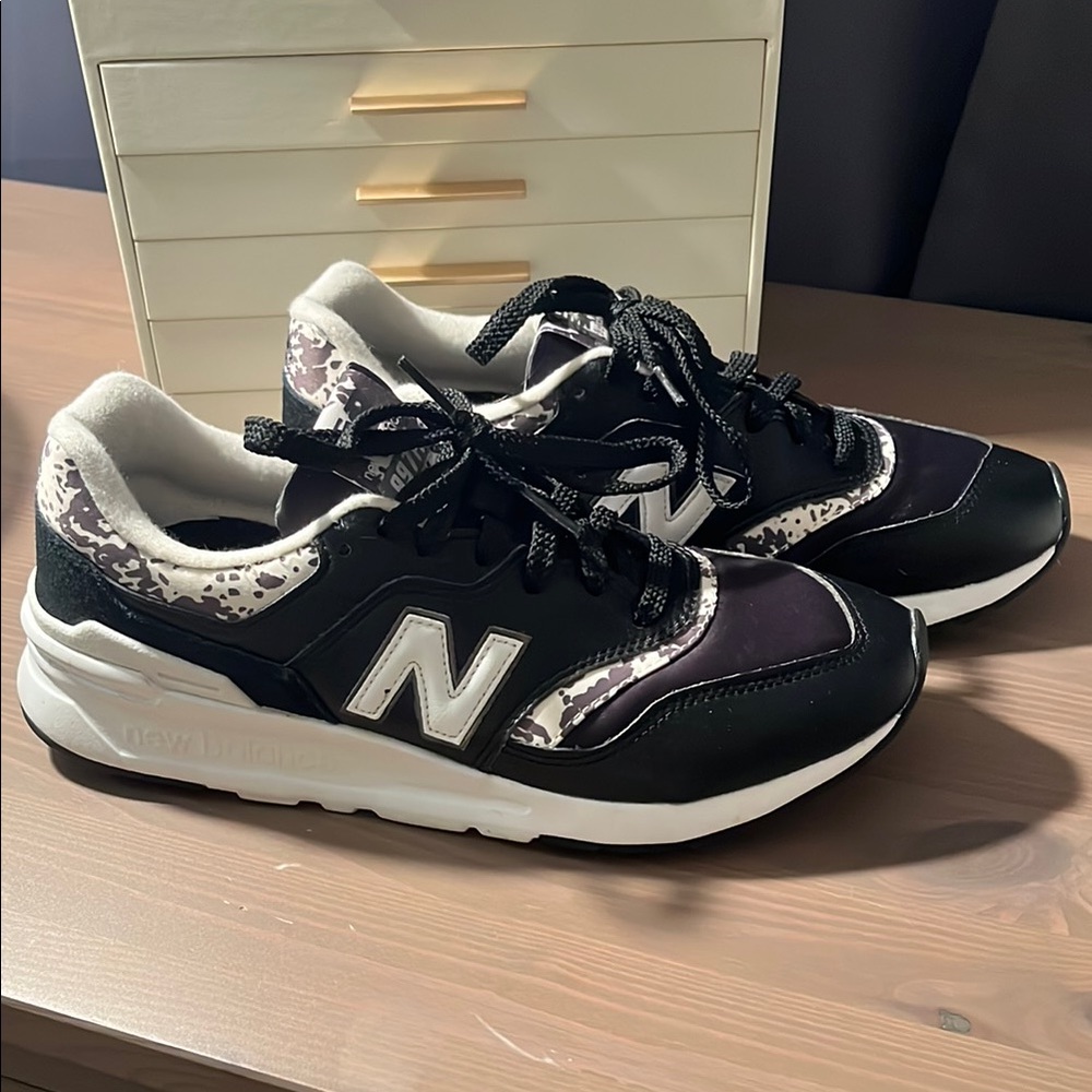 New Balance Black and white Camo Sneakers